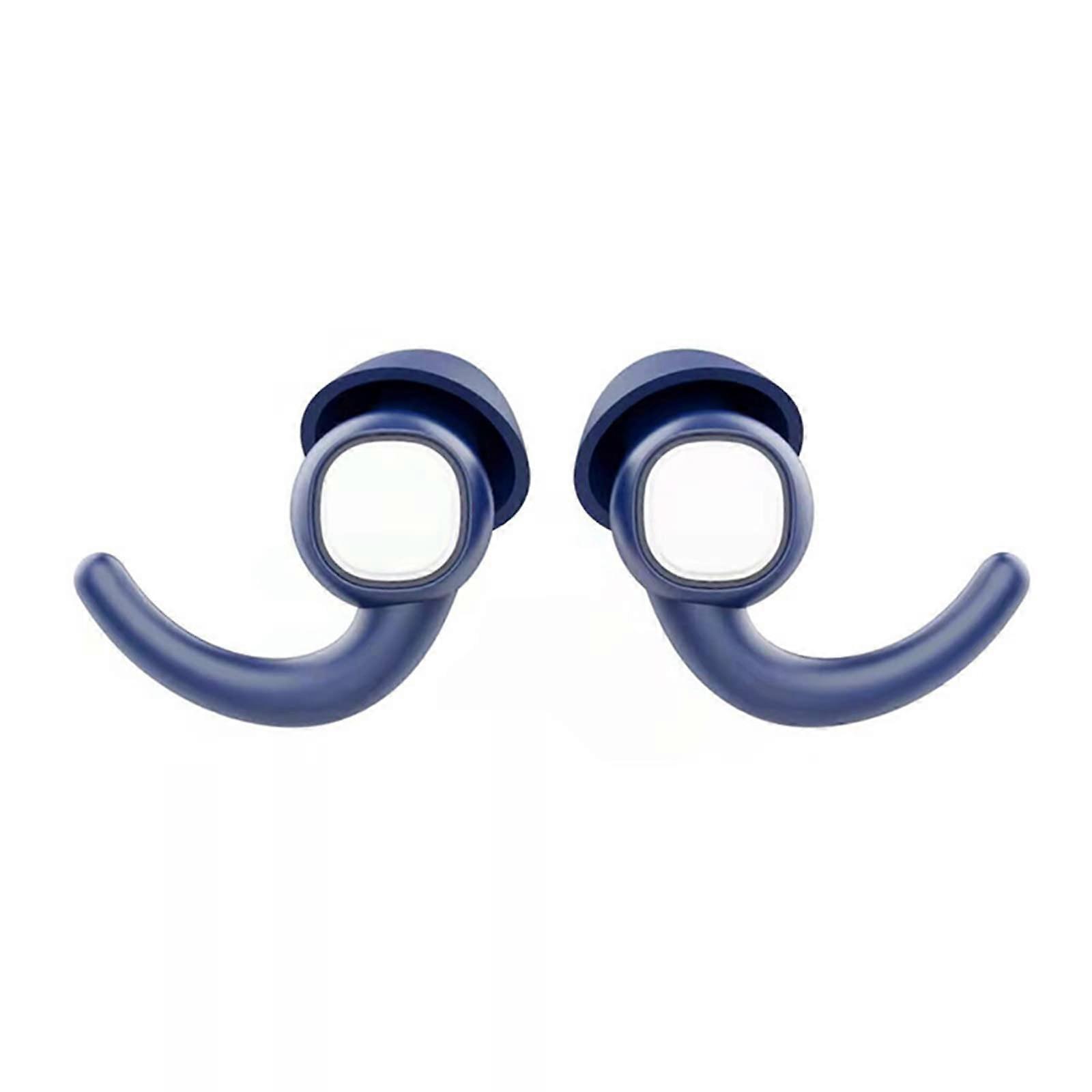 Comfortable Silicone Earplugs For Study And Concert Use, Sound Insulation, Soft Ear Tips, Navy Blue