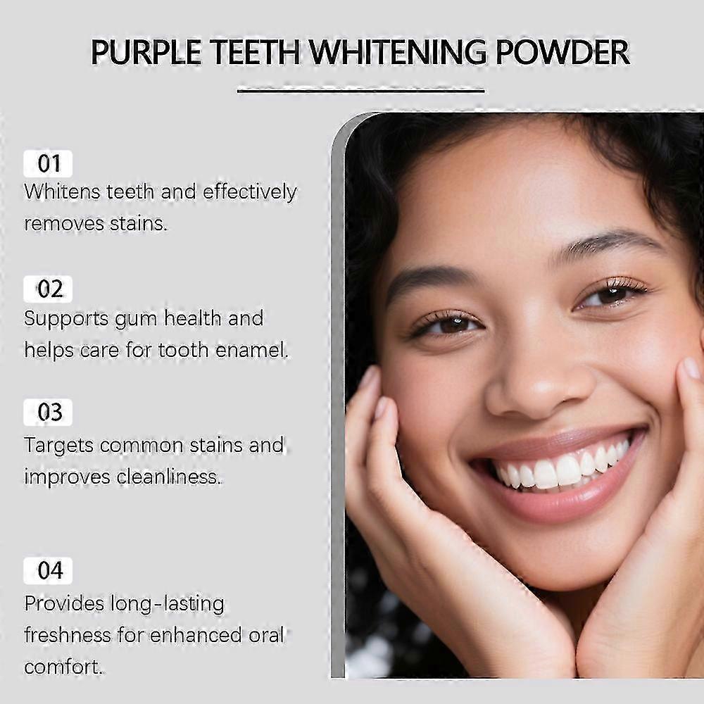 1-3BOX Fioletowe paski wybielające do zębów do codziennego użytku Delikatna formuła Ochrona szkliwa i usuwanie przebarwień