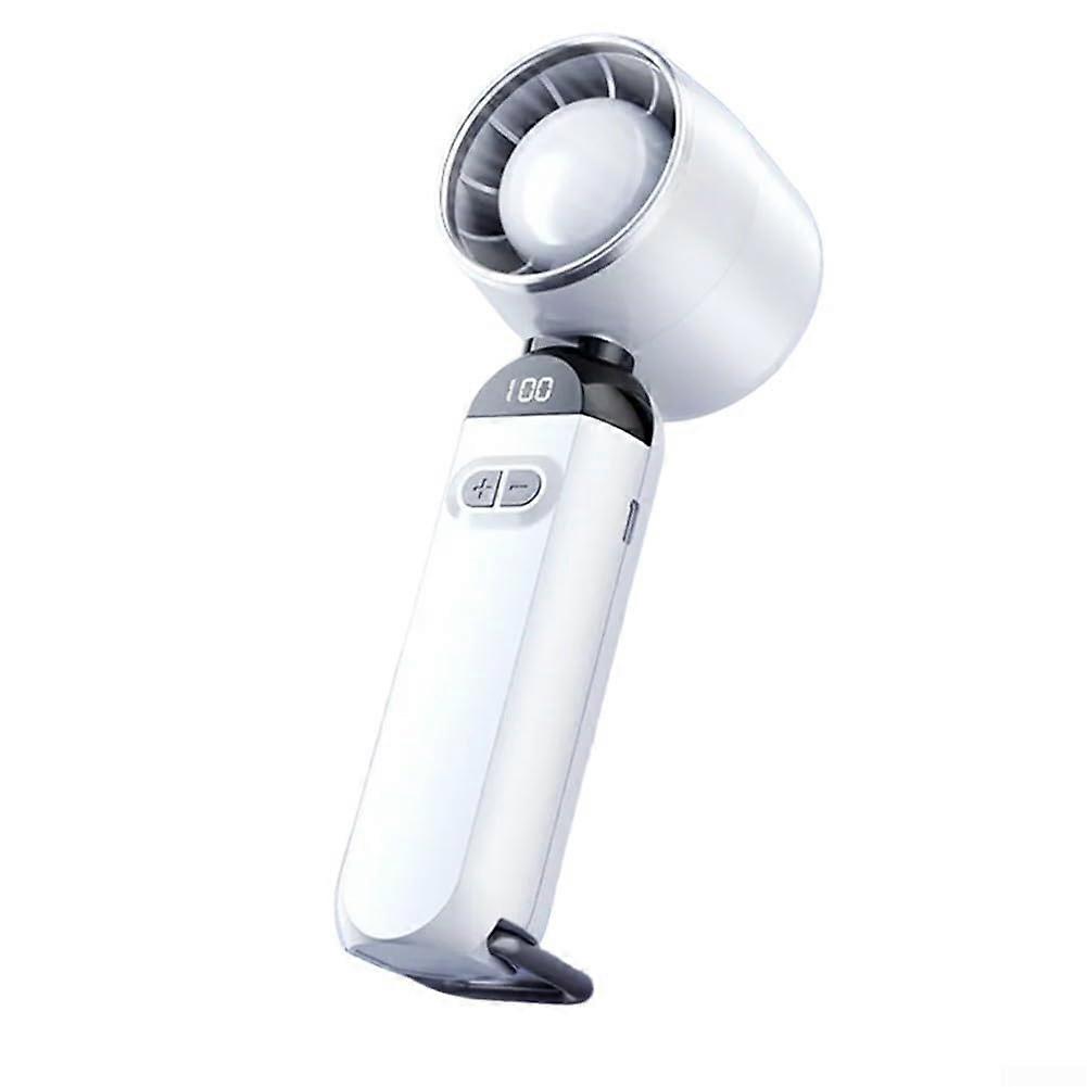 Portable Handheld Fan Adjustable Speeds Rechargeable Battery Digital Display Quiet Turbo for Travel