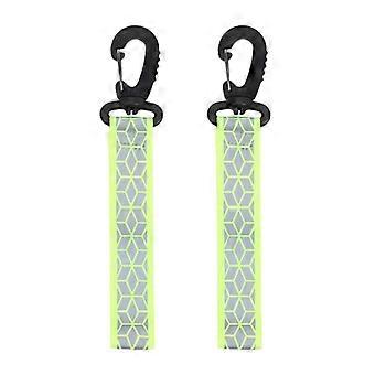 2/6Pcs Reflective Straps Pendant Keychain For Outdoor Camping Night Running Cycling Backpack Safety Lightweight Bright Keyrings