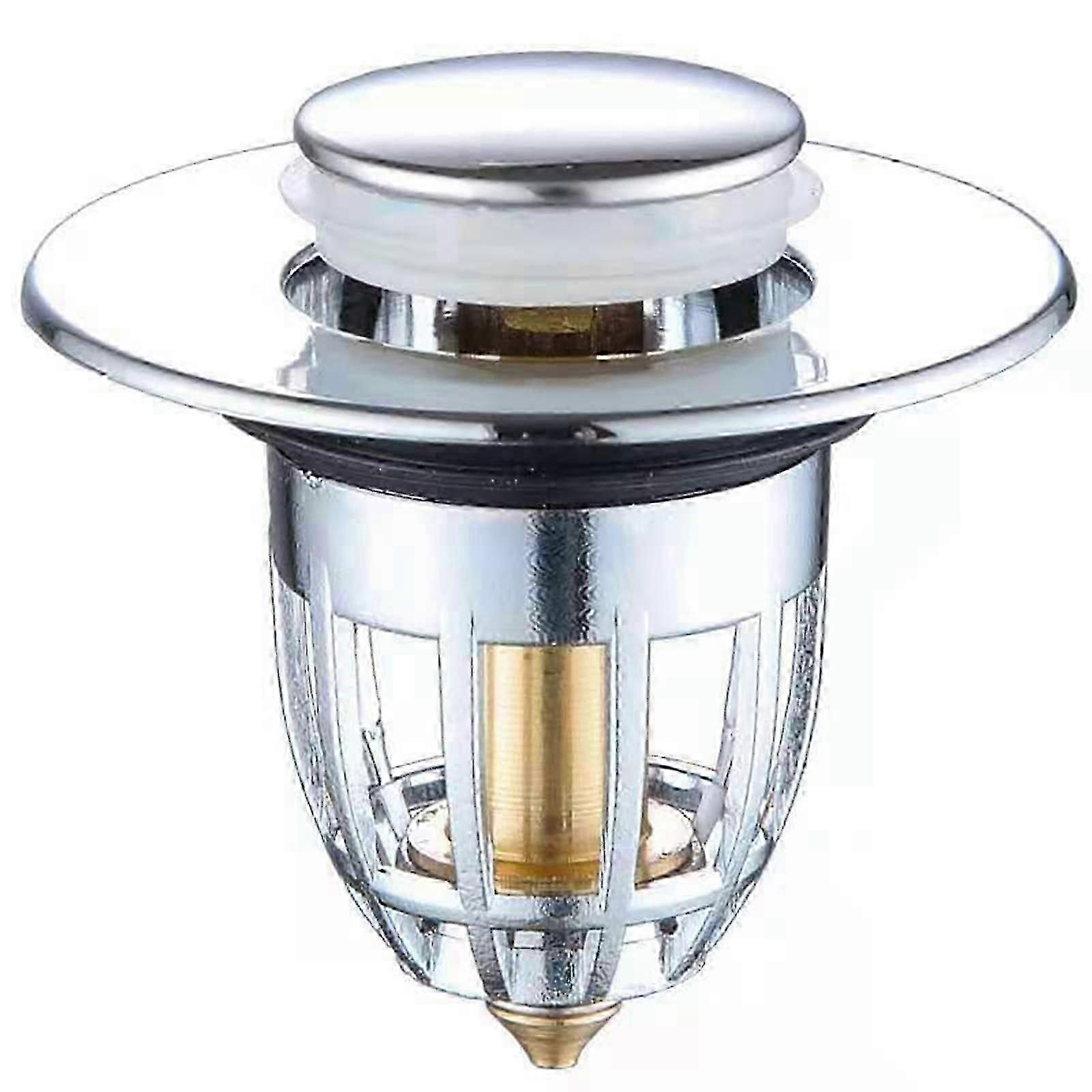 Universal Bathroom Sink Plug Stopper Wash Basin Core Up Bounce Filter