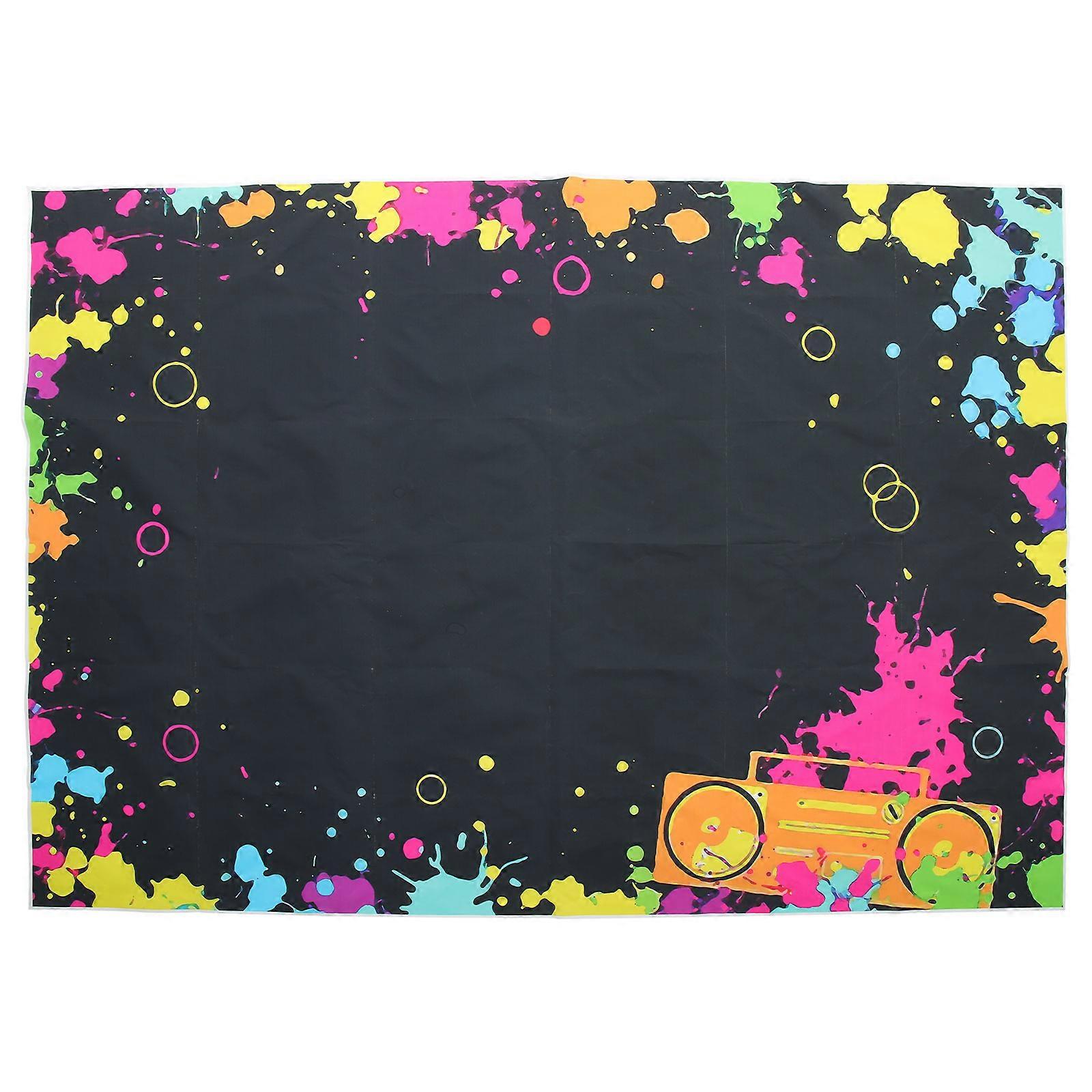 Disco Retro Photograph Backdrop Cloth for 4Pcs Multi Occasions