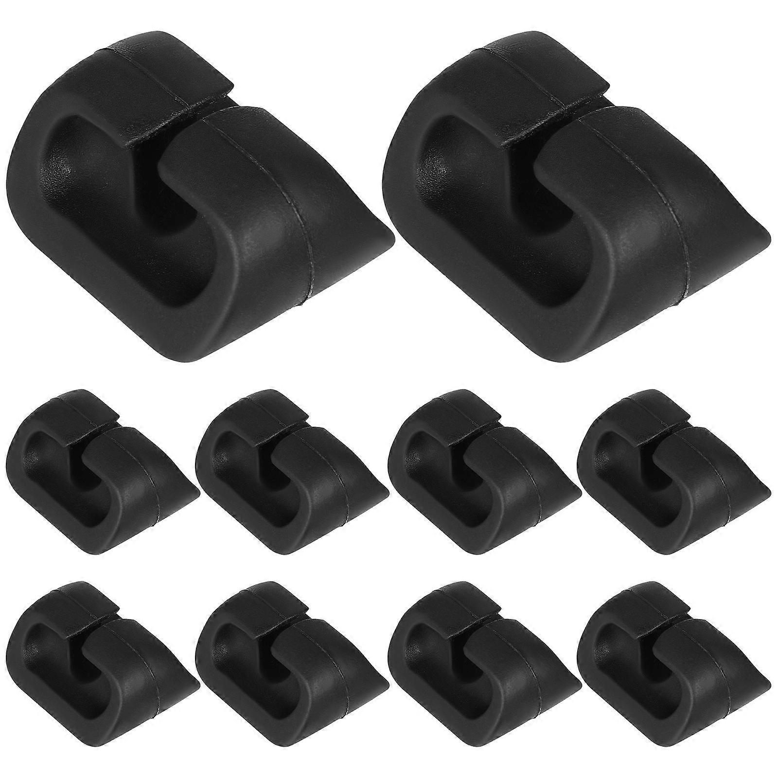 Cable Clips Cable Holders for Cord Management 12Pcs Silicone Black