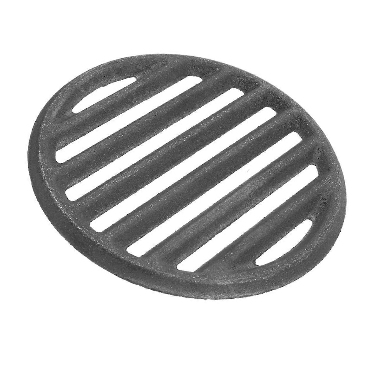 Heavy Duty Round Fire Pit Grill Grate Cast Iron BBQ Rack  Temp Resistant for Camping