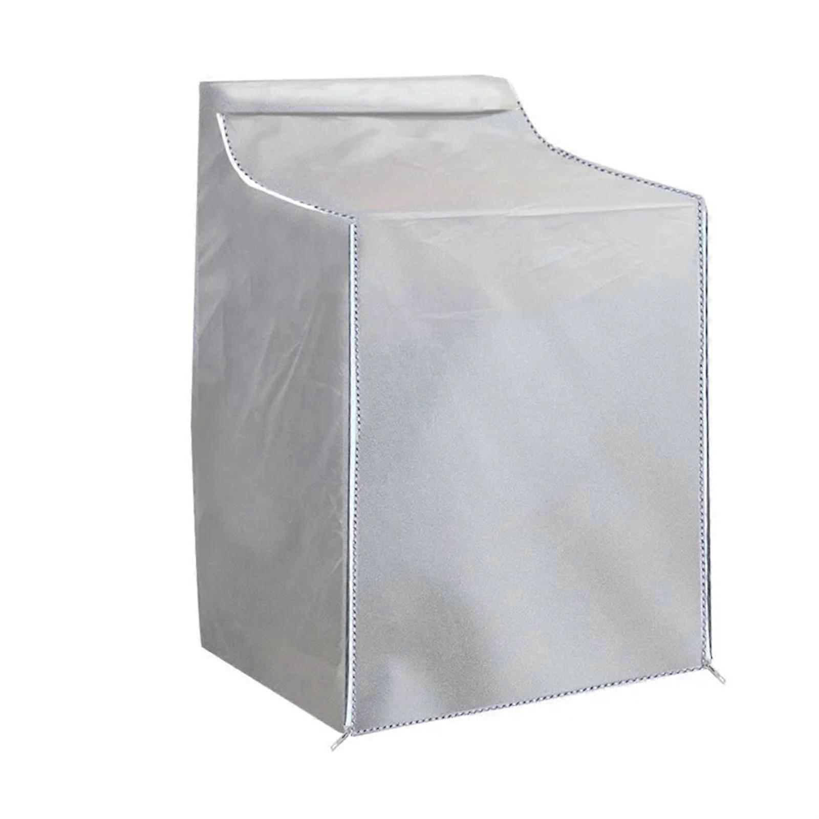 Waterproof Washing Machine Cover Front  Open Dustproof Universal Fit Protector Silver