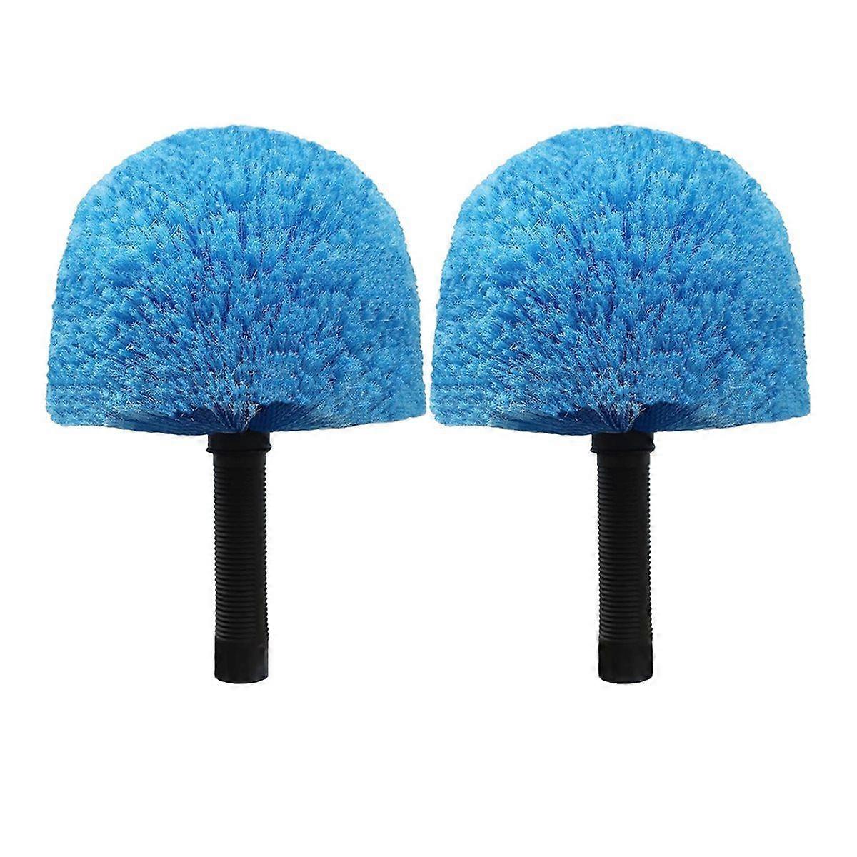 2 Pack Robust Cobweb Duster Head Brush ,Twist-on Web Cleaning Tool - Spider Web Remover Brush