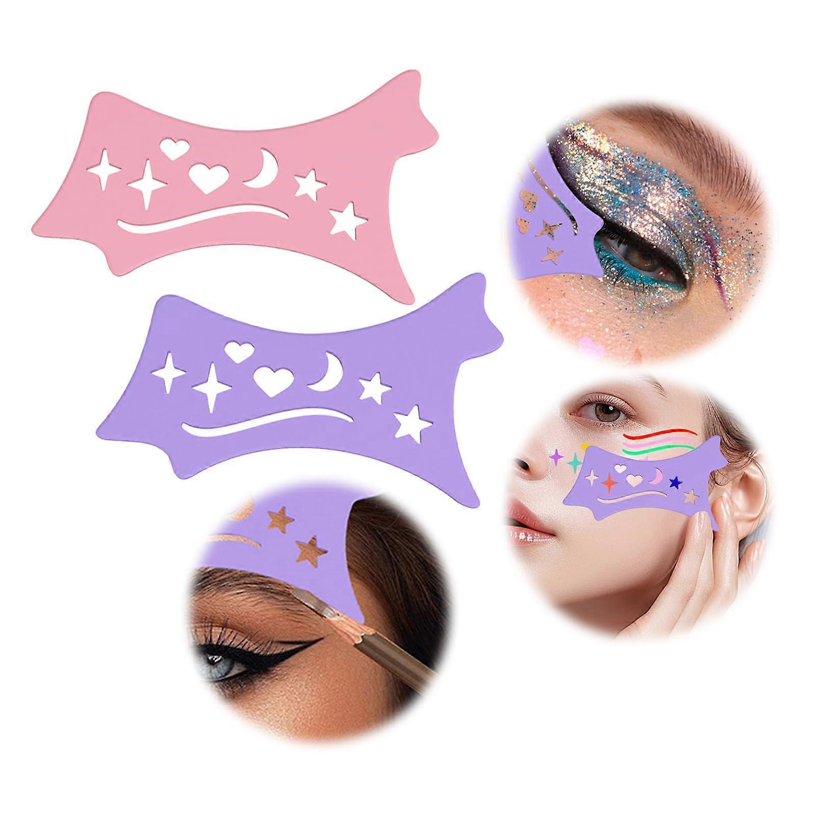 Eyeliner Stencils Set, Reusable Silicone Winged Eyeliner Guide for Beginners, Precise Makeup Aid