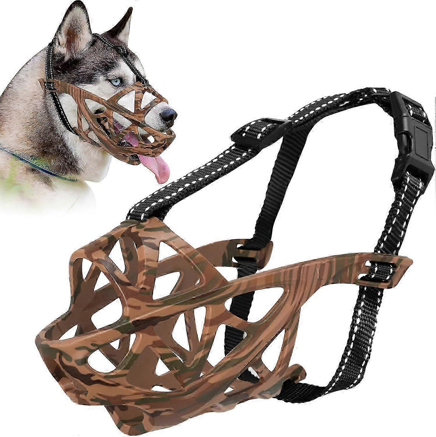 Dog Muzzle for Large Sized Dog - Medium Sized Dogs, Small Basket Muzzle to Prevent Biting - for Barking, Breathable, Allows Panting Drinking, Suitable