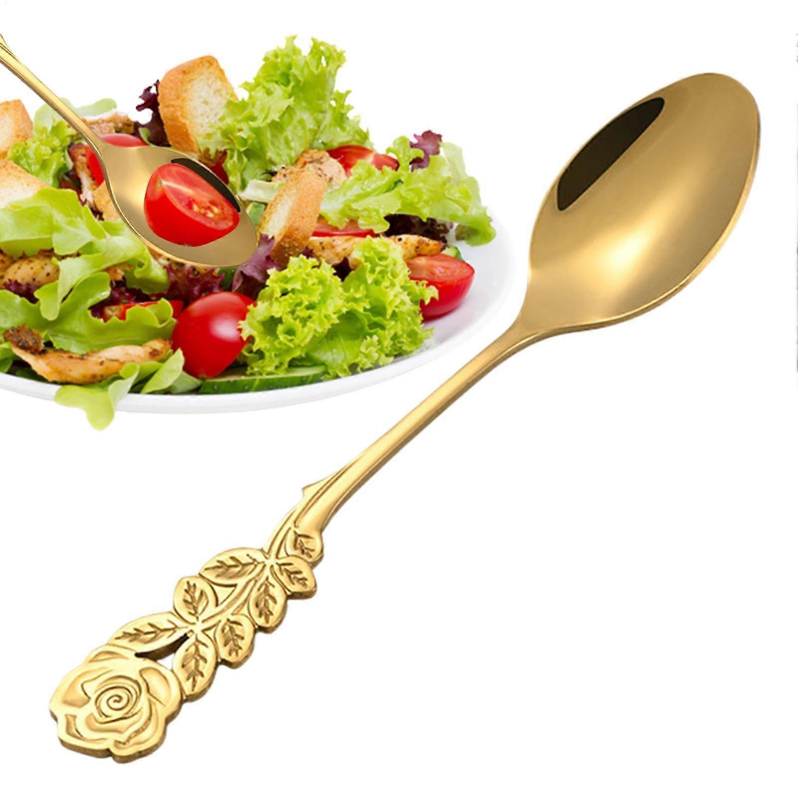 Stainless Steel Coffee and Dessert Spoon with Elegant Handle Design for Versatile Dining Use
