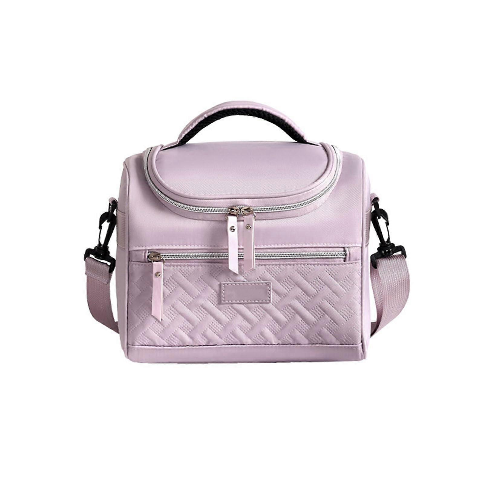 Insulated Lunch Bag with LongLasting Thermal Storage, Large Capacity, Adjustable Strap, Purple