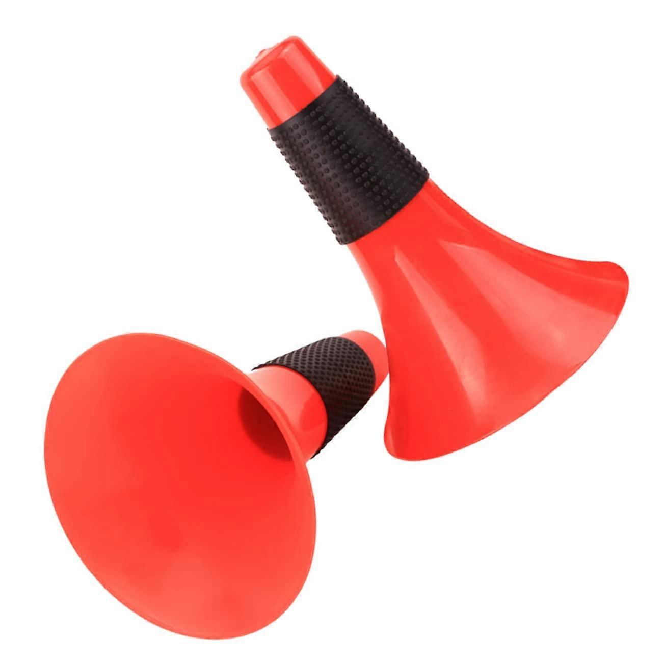 2Pcs Durable Windproof Training Cones with Flat Base for Outdoor Soccer Baseball Track Practice