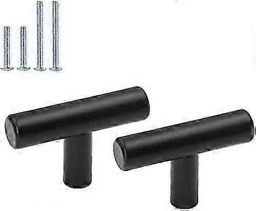 Set of 10  Black Cabinet Knobs Black Kitchen Door Knobs - Solid Black Kitchen Cabinet Knob