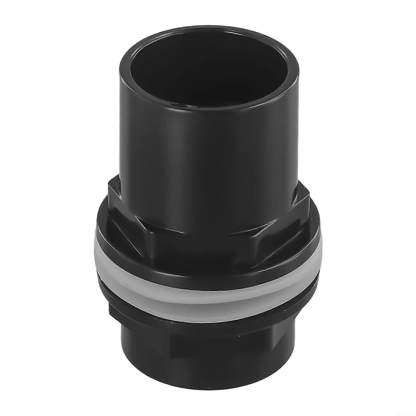 40mm PVC Tank Connector with Gasket Leak Threaded Bulkhead Fitting for Fish Pond