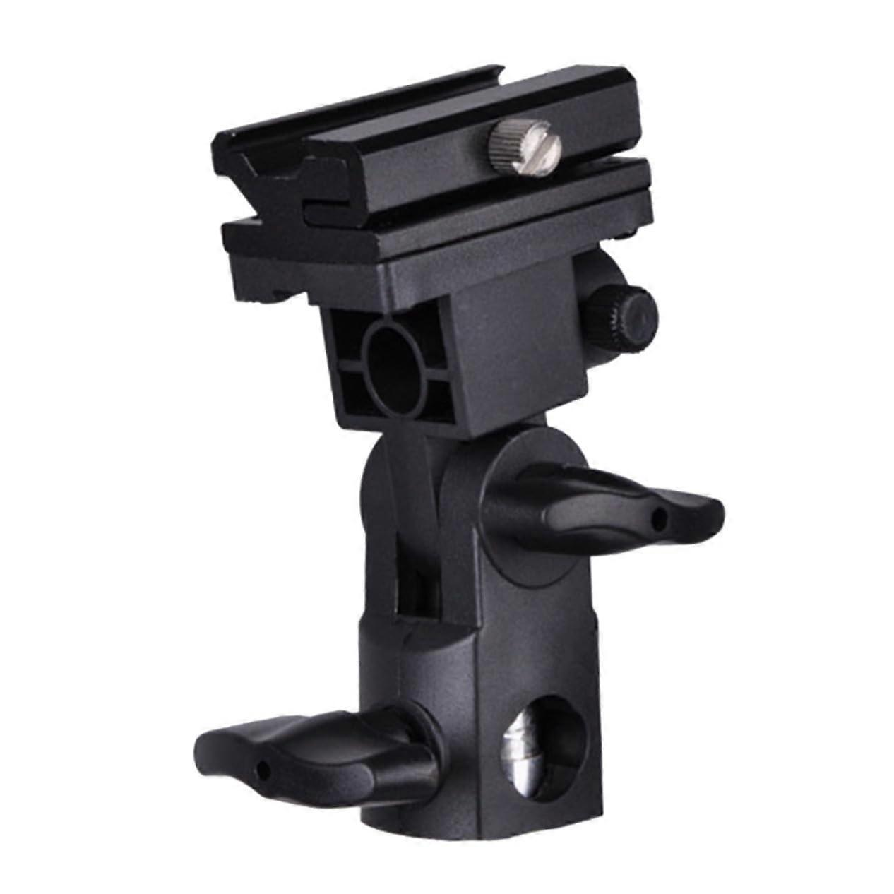 Camera Flash Bracket with Umbrella Holder, 180° Swivel DSLR Flash Mount with Locking Screw