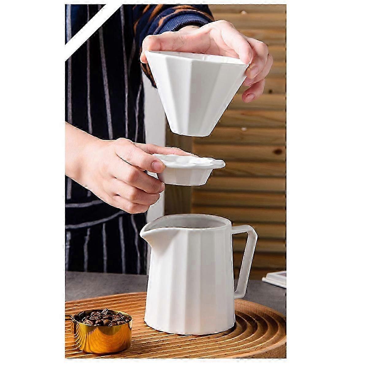 Coffee Drip Filter 1-2 Cups Ceramic with Separate Stand