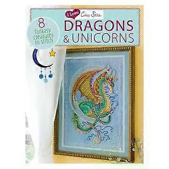 Ich liebe Kreuzstich – Drachen & Einhörner: 8 Fantasiewesen zum Sticken – Verschiedene