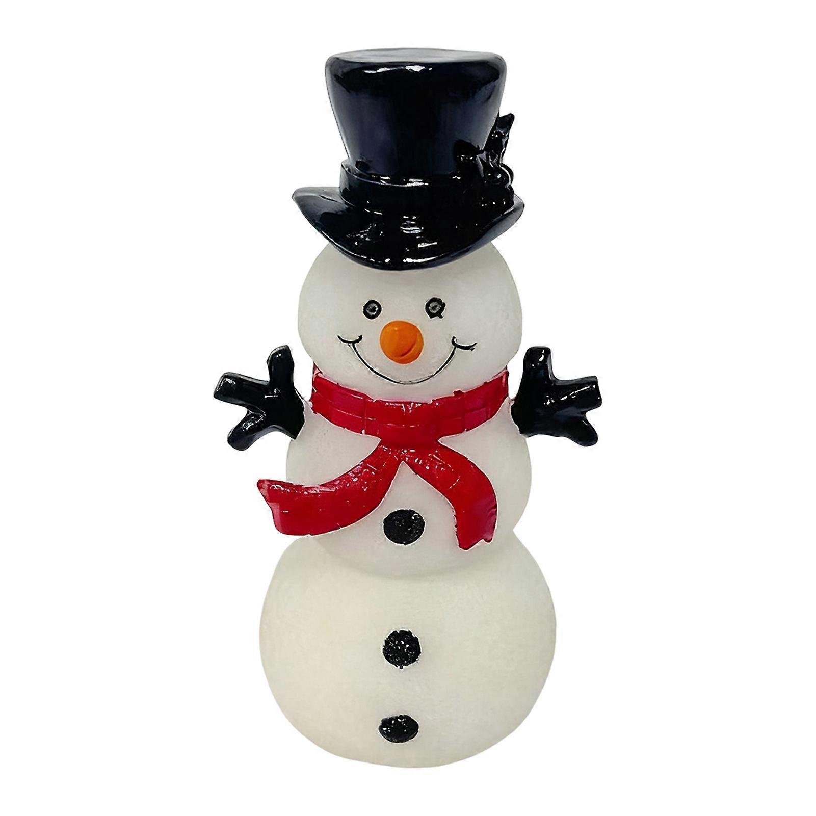 LED Snowman Night Light USB Powered Color Changing Soft Glowing Light Transparent Plastic Christmas