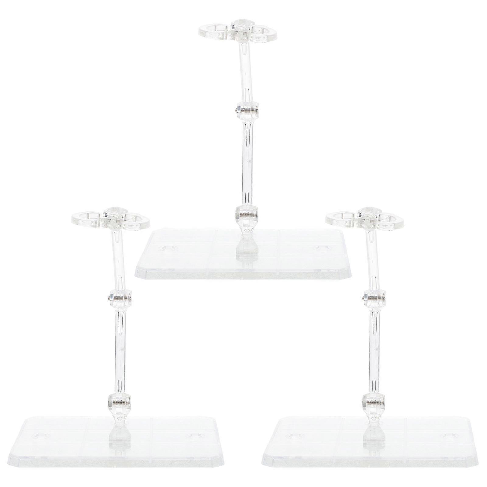 3pcs Assembly Action Figure Display Holder Bases Doll Model Support Holders