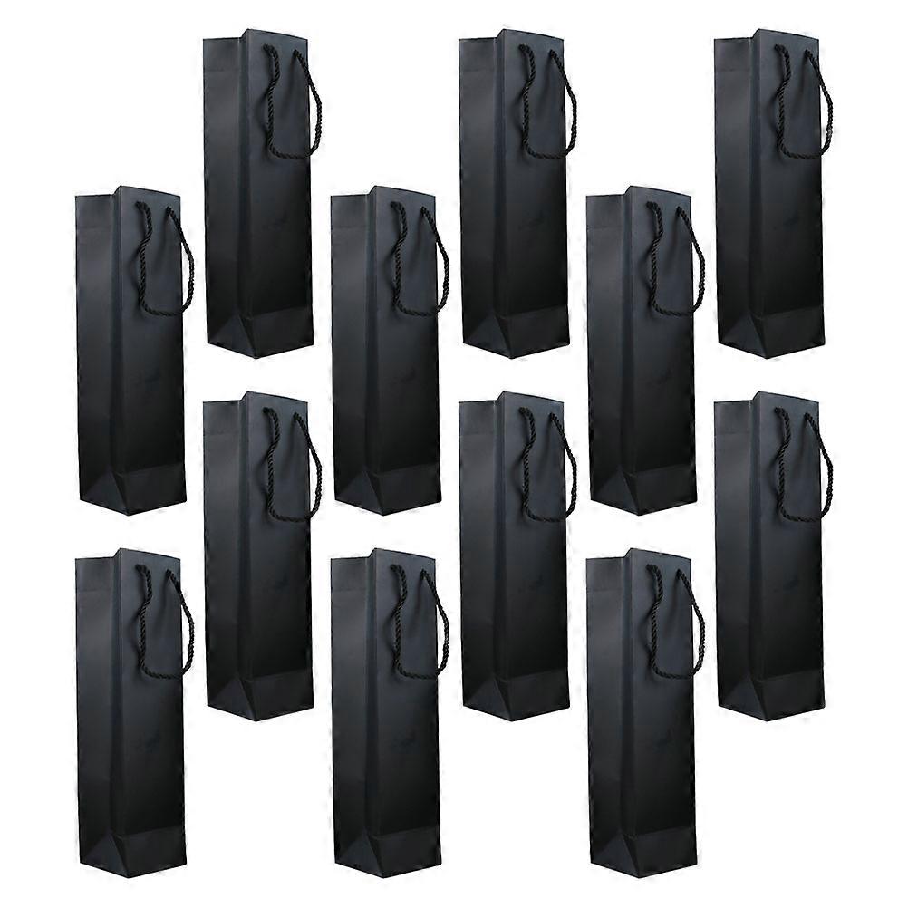 Black Wine Wrapping Bag Paper Material for Storage Use 12Pcs