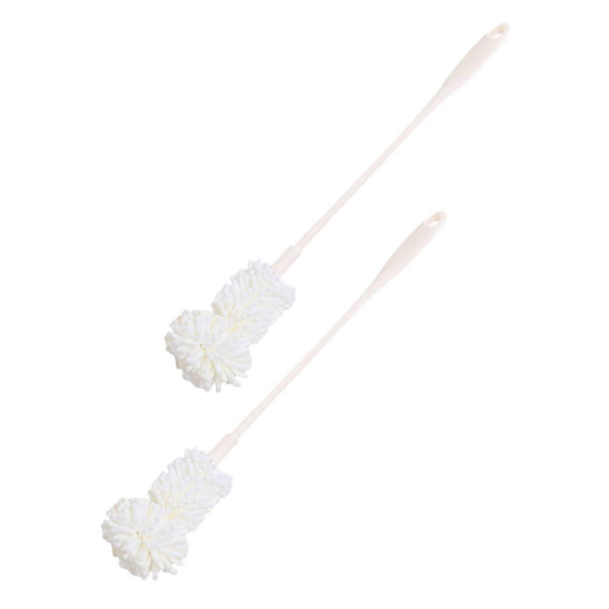 2Pcs Long Handle Bottle Cleaning Brush with Soft Sponge Head for Feeding Bottles and Cups
