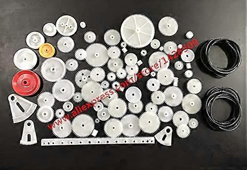 81 Piece Mini Plastic Gear Set 0.5 Modulus Micro Gears Assortment for DIY Robotics and Model Making