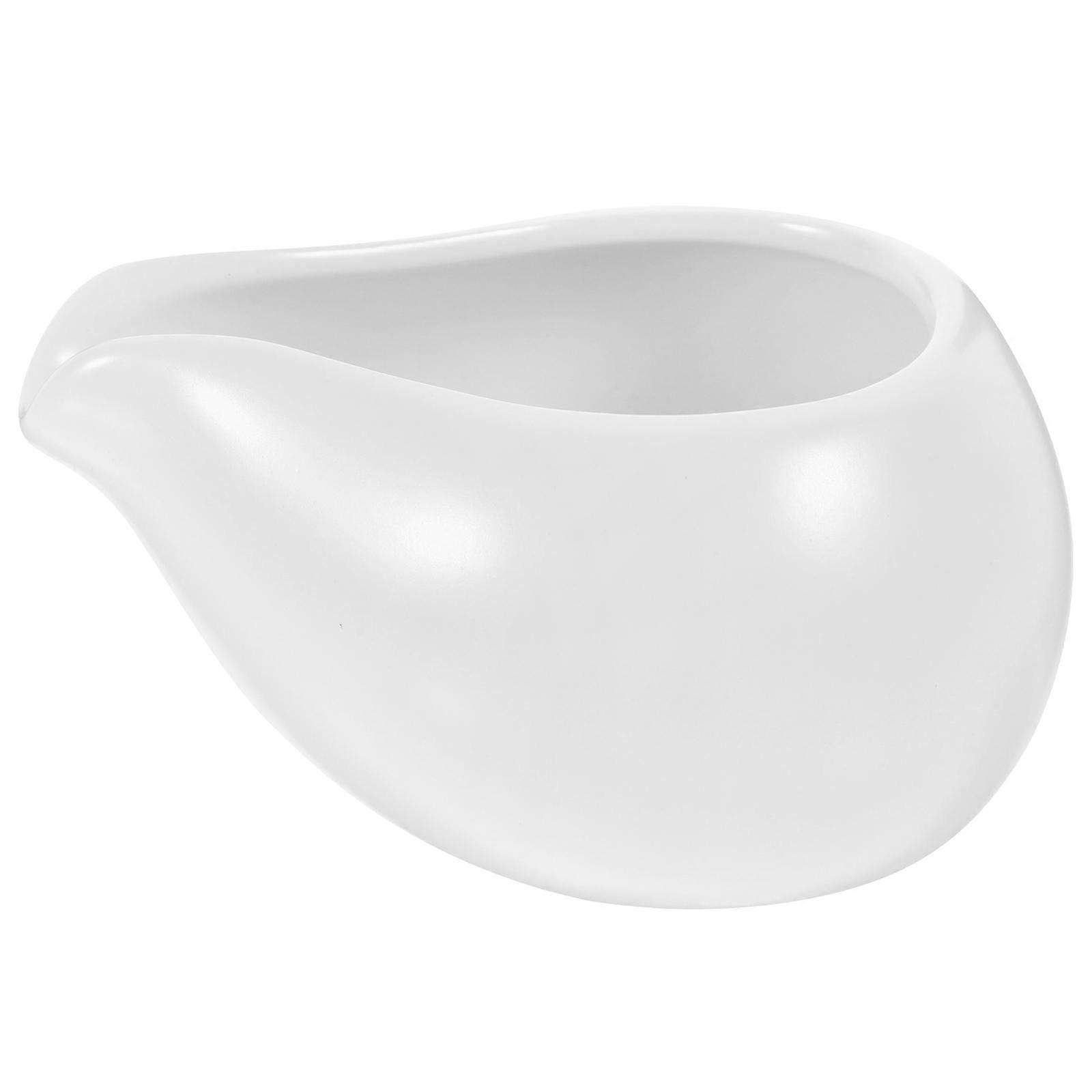 Ceramic Milk Pitcher Milk Dispenser for Storage White Jug