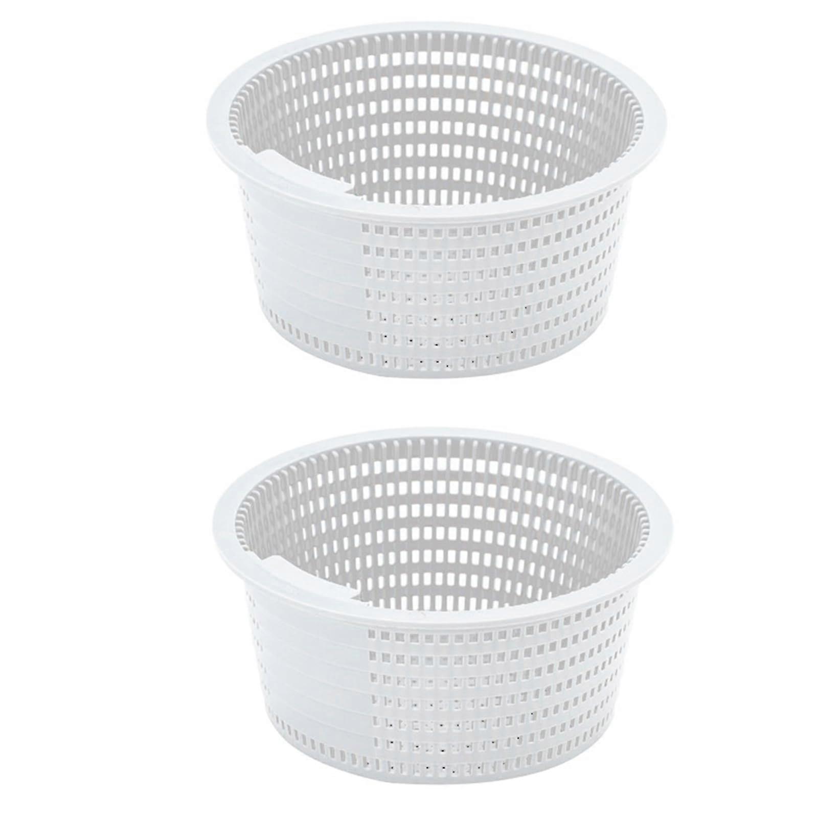 Pack of 2 Replacement Pool Skimmer Basket for Effective Debris Capture and Versatile Pool Compatibility