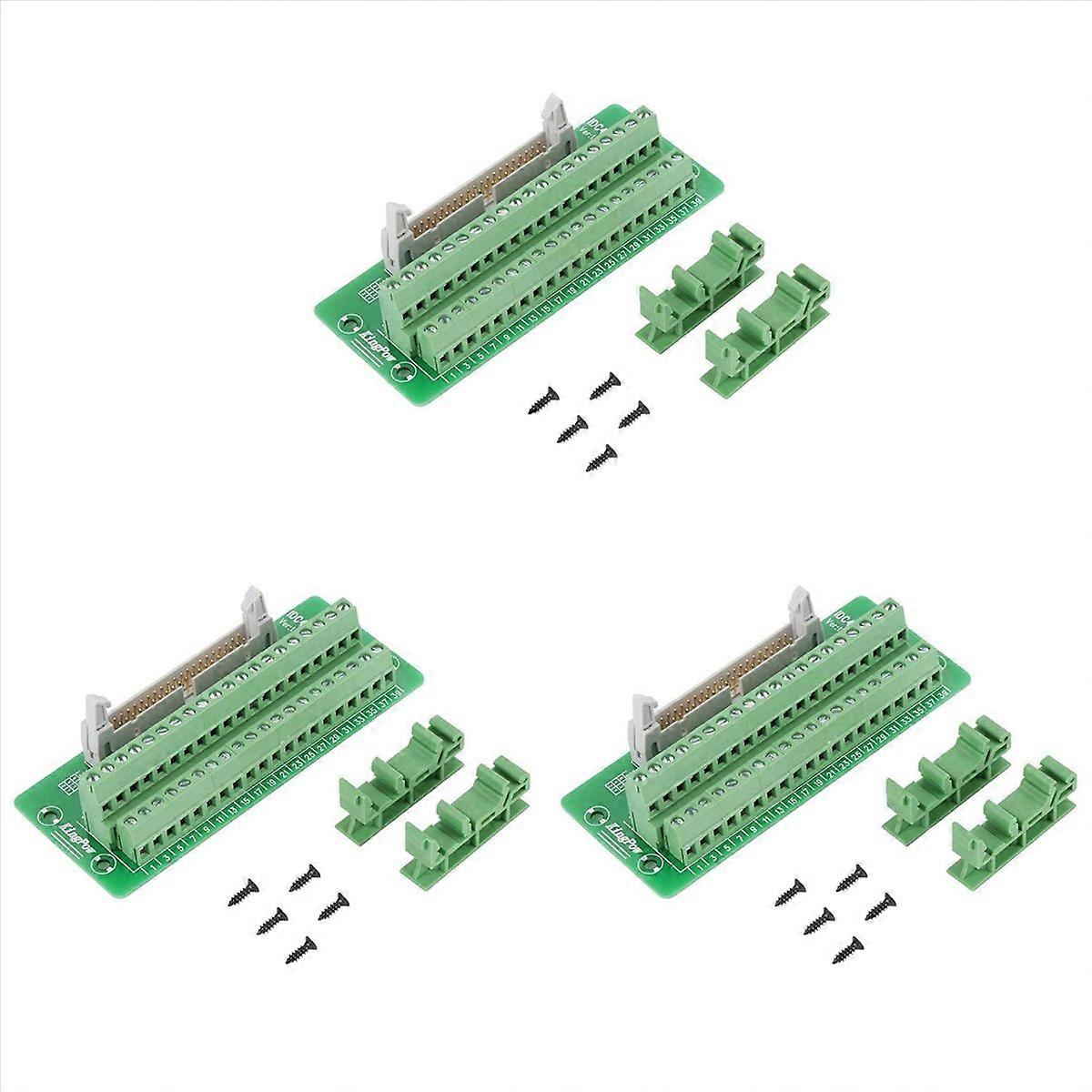 IDC40P 40Pin Connector Strip with Bracket, for PLC, DIN Rail Mount