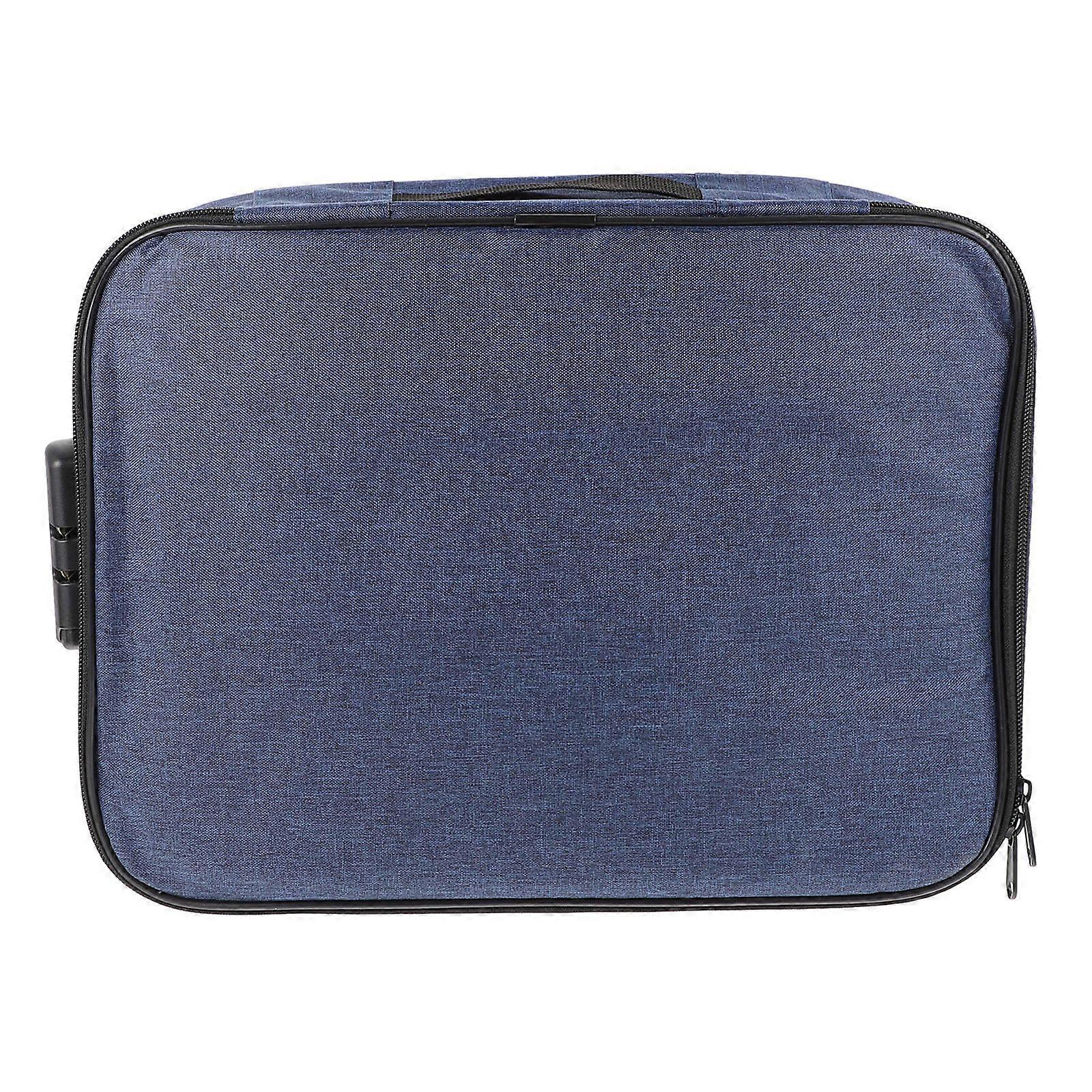 Practical Portable File Bag for Certificate Documents 1Pcs Navy Organizer