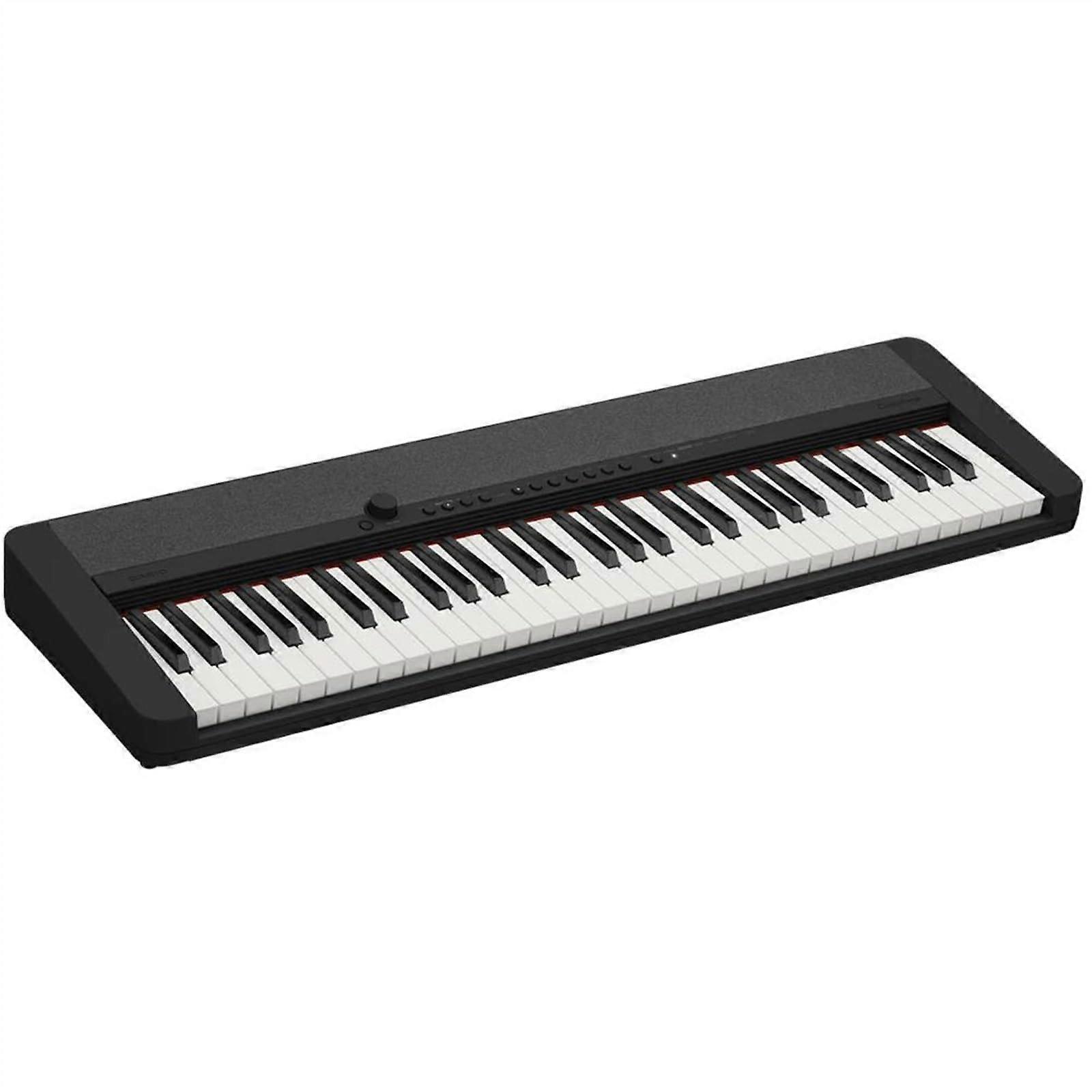 61 Key Electronic Keyboard Digital Piano with Touch Sensitivity and Split Function Black