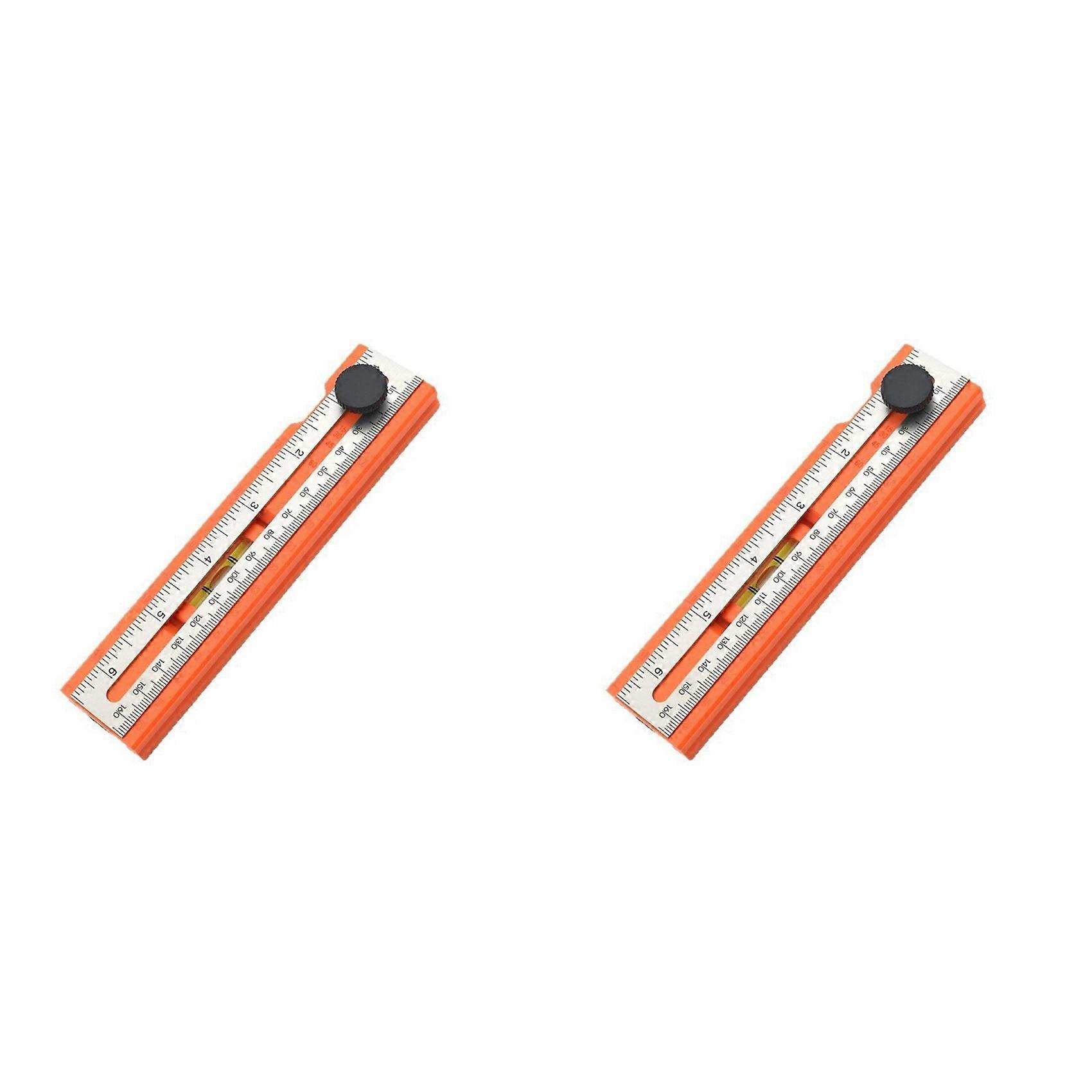 2X Foldable Depth Measuring Ruler Woodworking Multi-Angle Marking Ruler Adjustable Positioning Scribing Protractor Tools