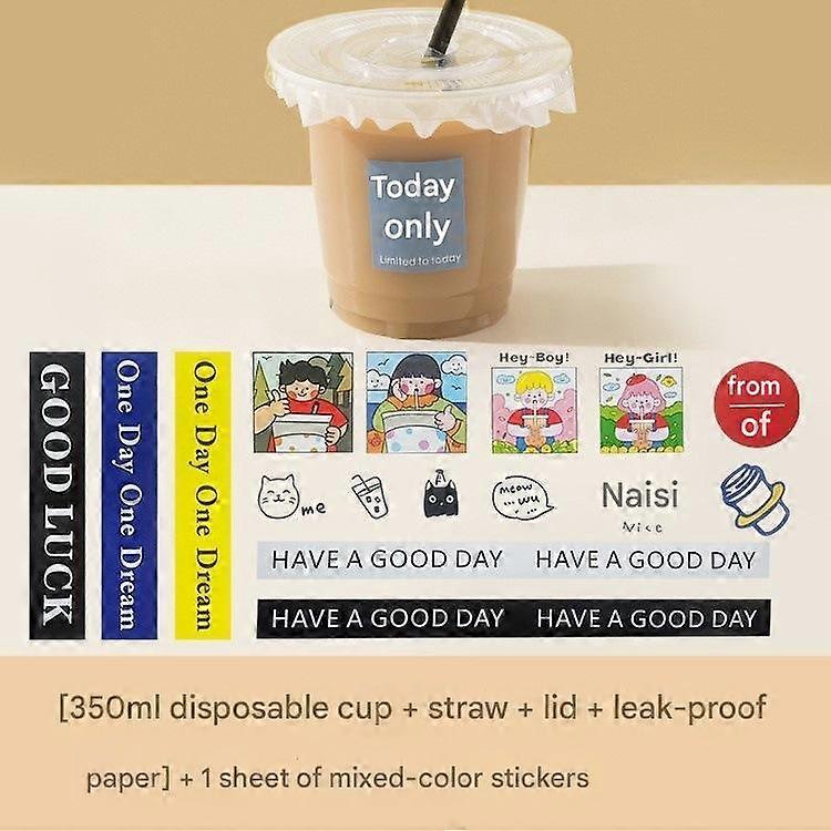 Pet Cold Drink Cup, With Lid, Disposable
