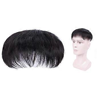 Peluca postiza de cabello humano Remy para hombre, con clip, para cabello fino y cobertura perfecta de canas.