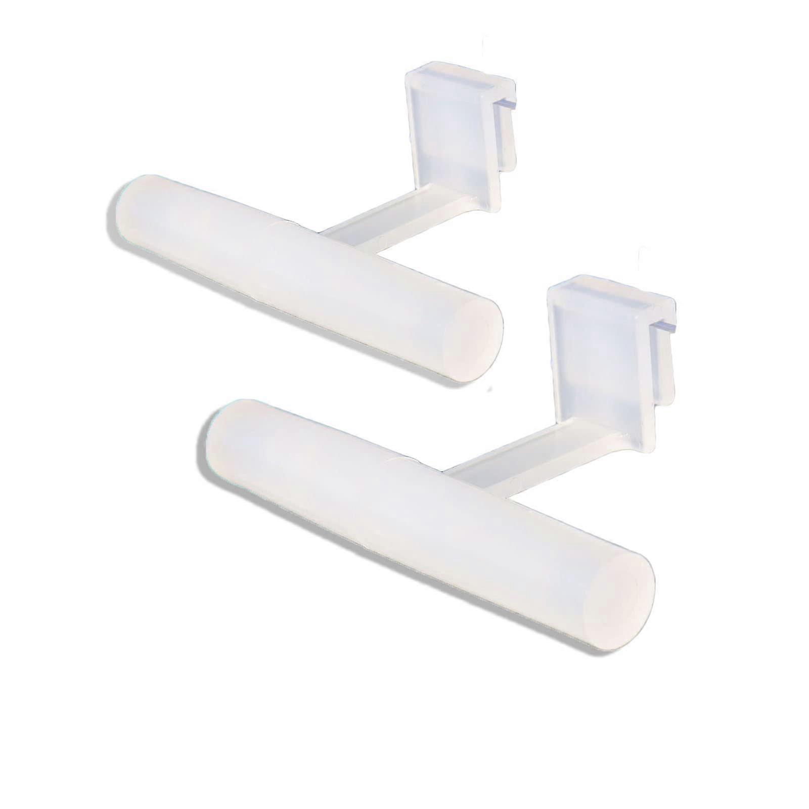 Acrylic ClampOn Bird Feeder Perch Stand for Window Mount, Durable Clear Design, 2 Pack