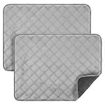 Absorbent Puppy Pads 8 Pcs Washable Kitten Pee Pads Grey Rectangular For Indoor Use By Pet Owners