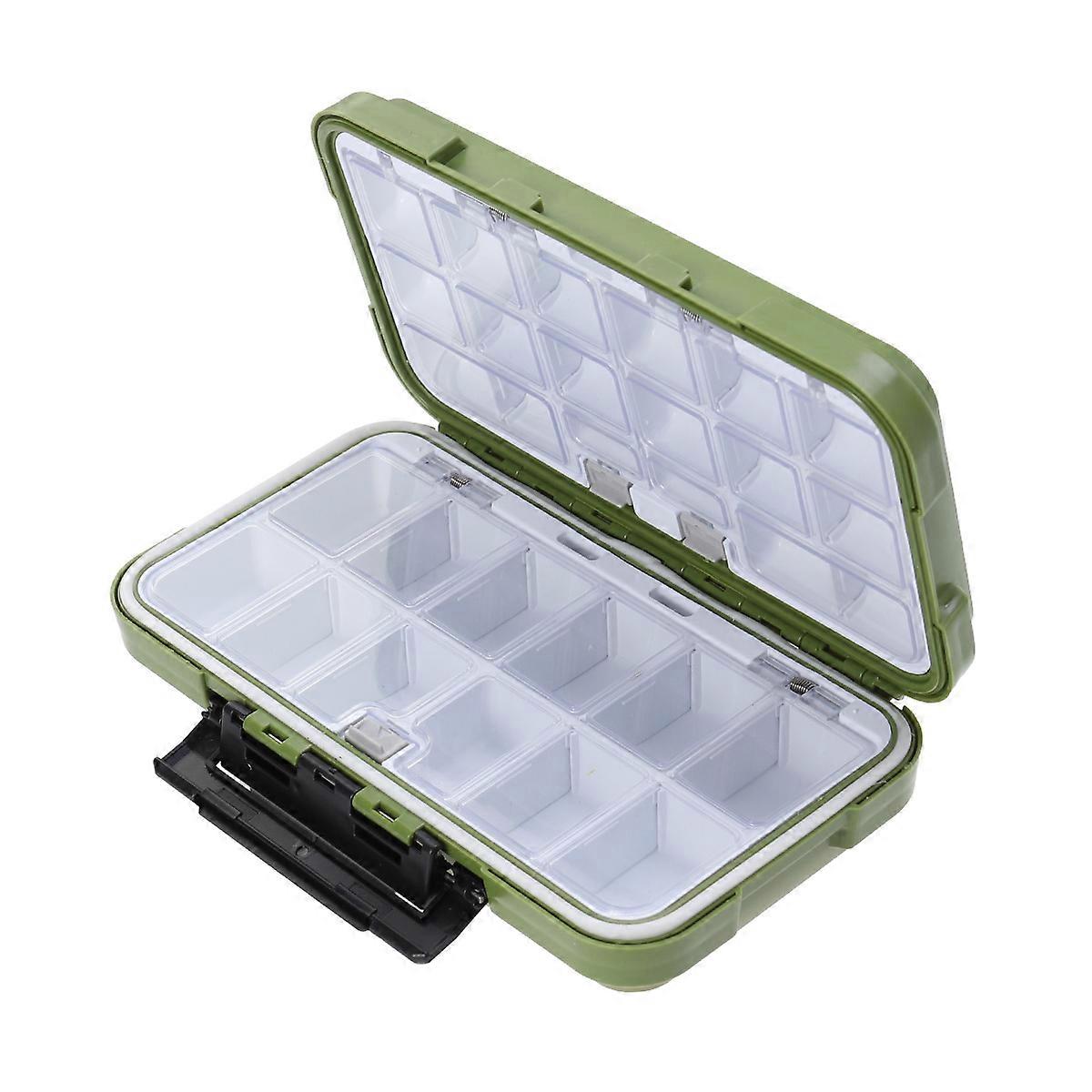 Fishing Hook Box with Impact Resistant Design 2Pcs Green Hook Box