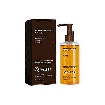 120ml Radiance Tanning Body Oil, Buildable Natural Bronze Glow with Macadamia Oil, Hydrating & Long-Lasting Sunless Tanner