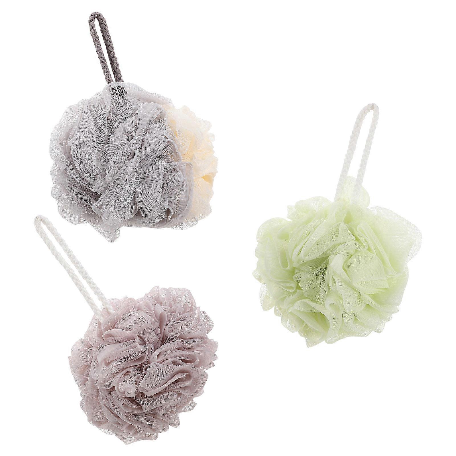 Supple Bathing Scrubber Shower Back Scrubbing Tool for Bath 3Pcs