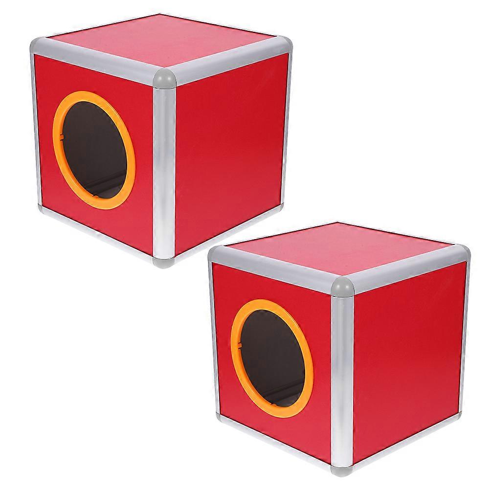 Aluminum Raffle Box for Storage Use 2Pcs Container