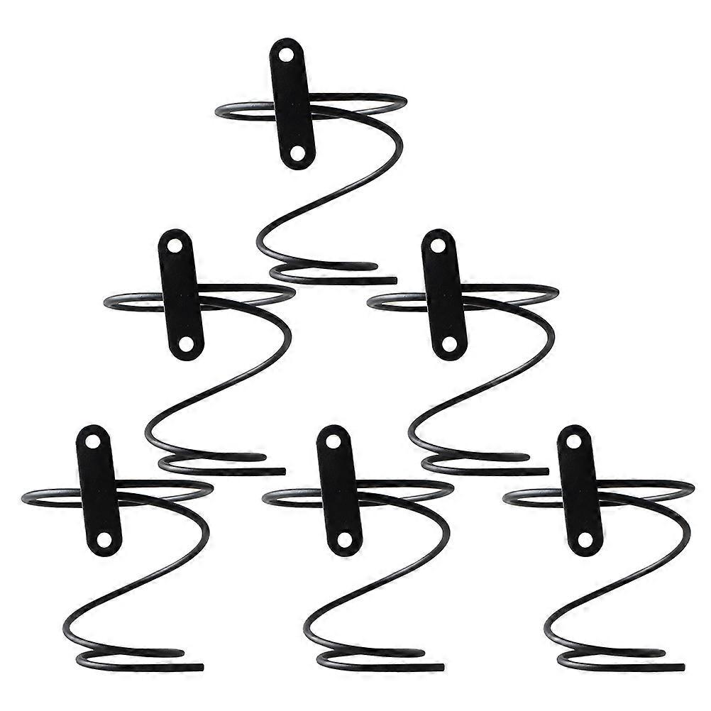 Wall Mounted Rack Spiral Holder for Secure Storage 6Pcs
