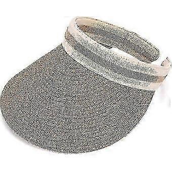 Hat Women Summer Large Brim Beach Straw Hats Hat,Brown hwy