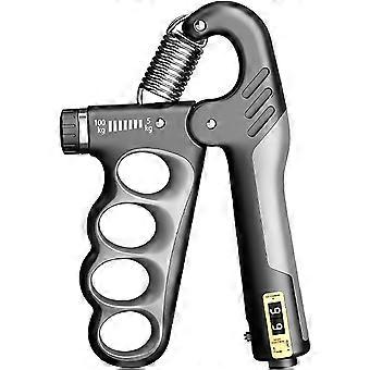 Entrenador de fuerza de agarre – Fortalecedor de agarre manual con resistencia ajustable (11-220 lbs/5-100 kg) con contador electrónico automático | Ejercitador de antebrazo y dedos