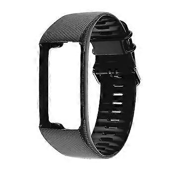 Replacement Soft Silicone Wrist Band for Polar A360 A370 Smart Sport Watch Strap, Black, Adjustable