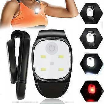 Lampe de course à clip rechargeable USB, lampe LED de sécurité nocturne portable pour jogging en extérieur