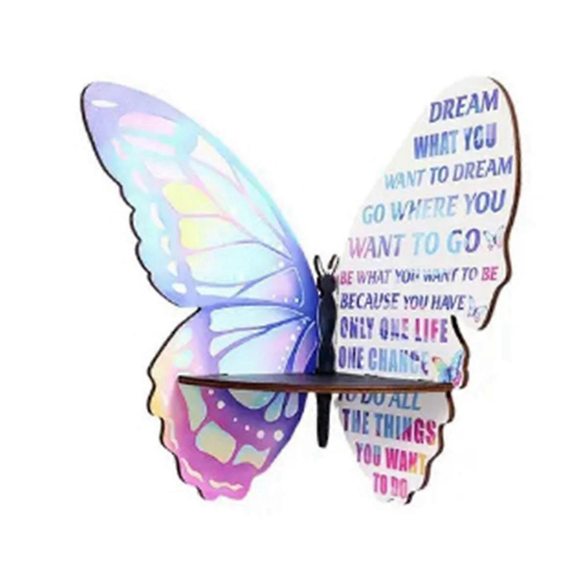 Butterfly-shaped Wall Mount Corner Shelf D