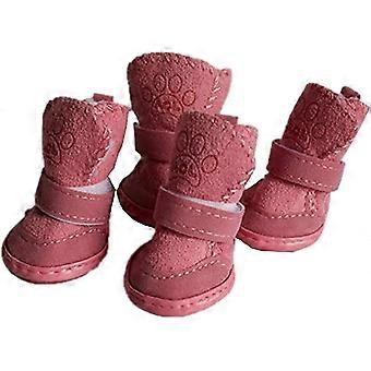 Puppy Cozy Warm Anti Slip Winter Boots For Pets Fleece Snow Shoes