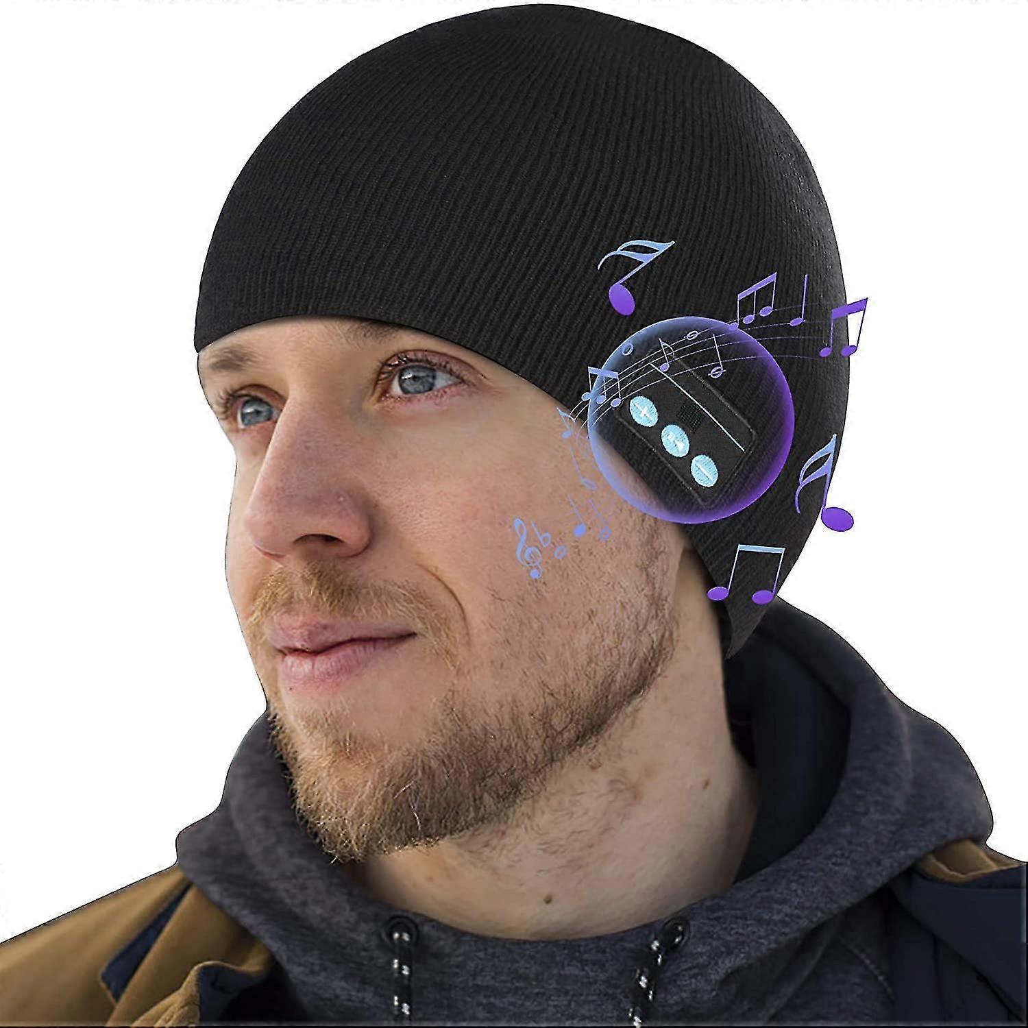Bluetooth Beanie Wireless Earpho Upgraded V5.0 Bluetooth Hat For Men