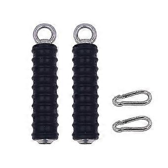 2Pcs Push Down Single Gym Handles, Triceps Strength Pull Up Grips, Anti-Slip TPE Steel, Compatible with Cable Machine for Home Gym