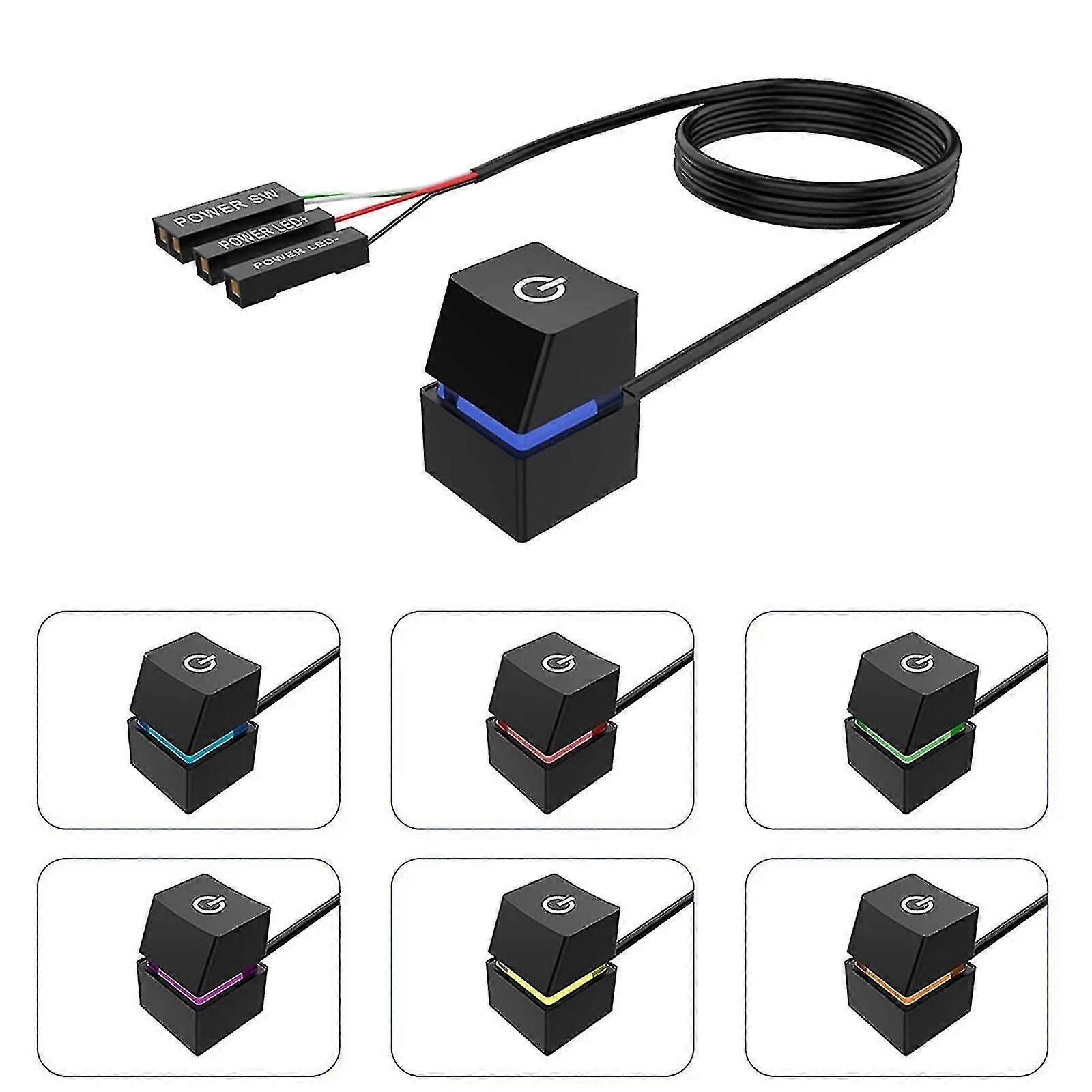 2m External Pc Power Button Desktop Computer Motherboard On Off Power Switch