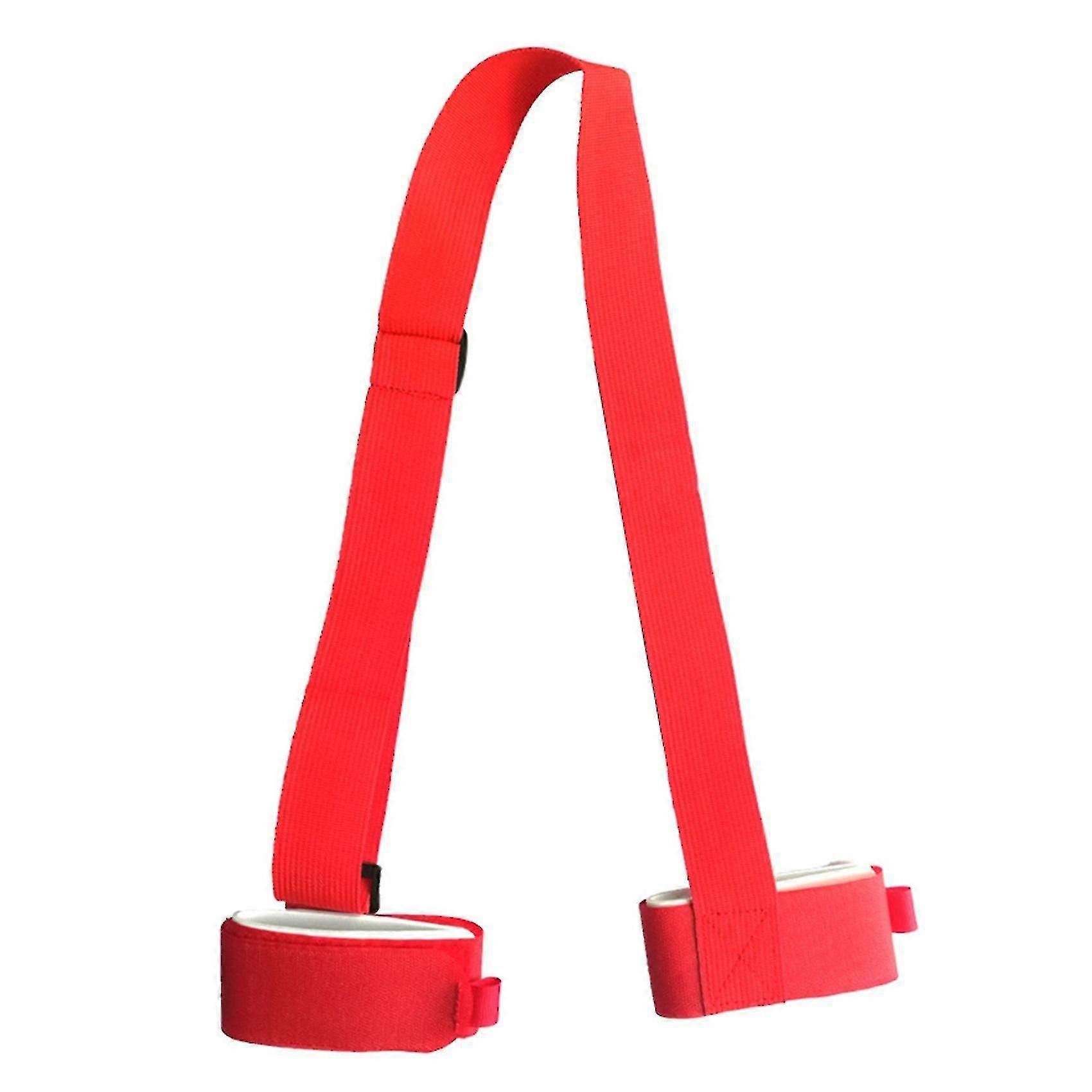 Adjustable Skiing Pole Shoulder Hand Carrier Lash Handle Straps Red